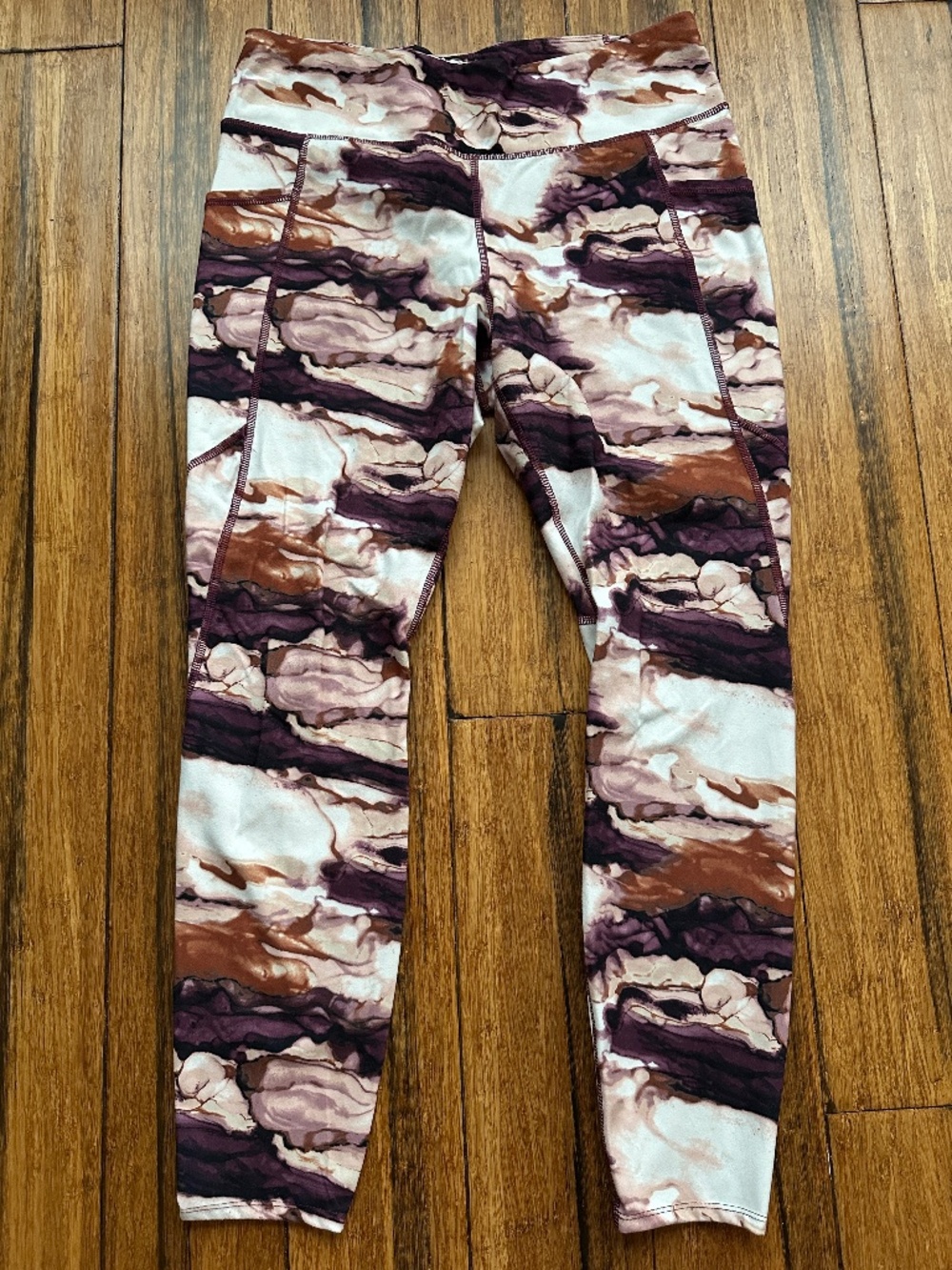 Avia Activewear‎ Women's Abstract Print Leggings with Side Pockets Size XL